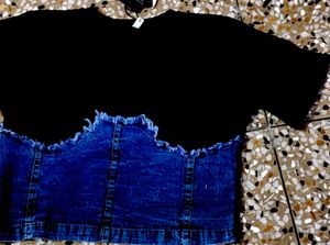 Denim Black Top...