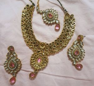 Heavy Kundan Pink Diamond Set