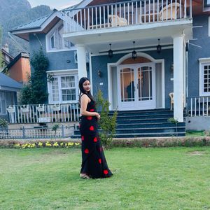 Heart Print Saree