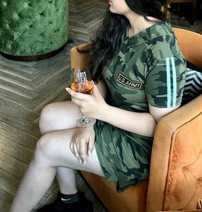 Army Print Sporty Dress
