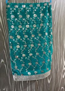 Party Wear Saree With Blouse Piece