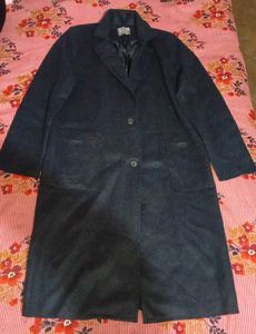 Elegant Navy Blue Overcoat