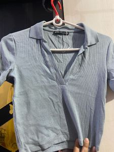 Zara V neck top