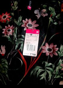 DJ&amp;C Floral Print Bishop Sleeve Top