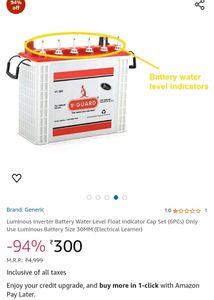 Inverter Battery Water Level Flot Indicator Cap