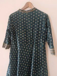 Elegant Green A line Kurta - FREE DELIVERY 🎉