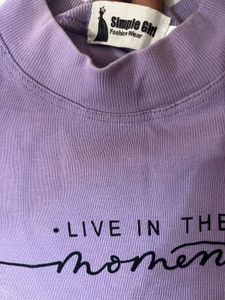 Purple &#34;Live in the Moment&#34; Top