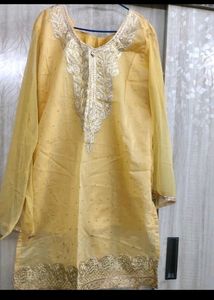 yellow sharara set