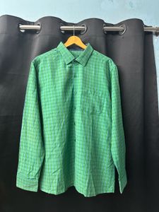 Green Slim Fit Check Shirt