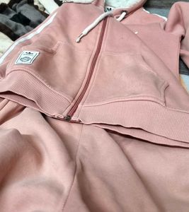 Adidas Pink Zip-Up Hoodie