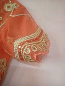 Orange bridal Embroidered Salwar Suit