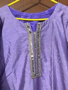 Beautiful Lavender Kurti Set