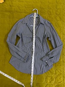 Stretchy Striped Button-Down Shirt Bust 34-36