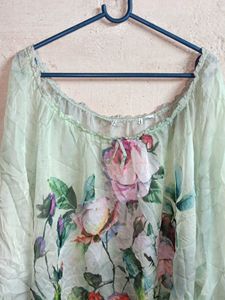 Oversized See-through Mesh Top Blouson Multicolour