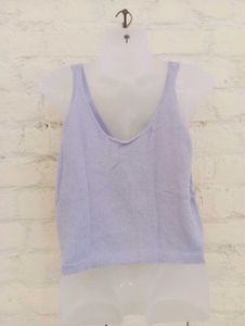 Lavender Crochet Crop Top