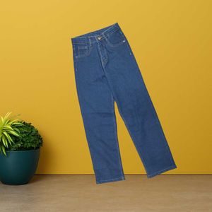 women navy blue straight jeans size 24 (O-83)