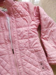 Pink Quilted Puffer Jacket