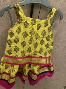 Yellow Traditional Lehenga - 6M Old Girl