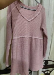 Mauve Waffle Knit Top