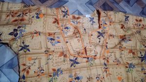 Floral Print Yellow, Black, &amp; Brown Gown(Maksi)