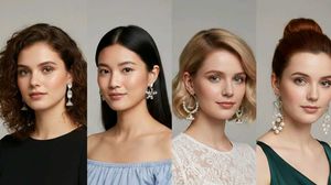 New 4 pairs of Elegant Earring Assortment