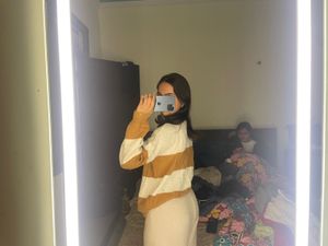 Striped Knit Pullover Sweater