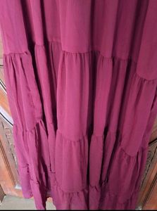 Maroon Gown For Girls