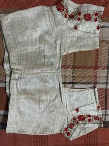 Half Net And Silk Saree