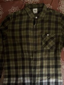 MAX Olive Plaid Flannel Shirt