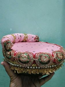 Decorative Pink Pooja Chowki