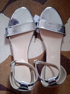 Silver Strappy Sandals