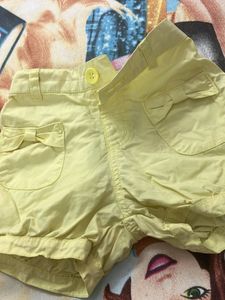 Yellow Shorts 6m -18m
