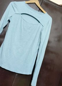 Light Sea Blue Stylish Top Cut-Out For 36 Bust