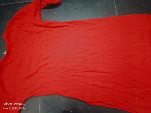 Red Cotton Kurti