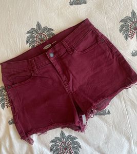 Old Navy Burgundy Denim Shorts
