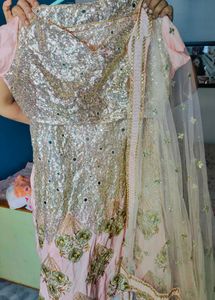 Pink Sequin Lehenga