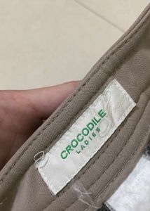 CROCODILE Pintresty Flared Brown Pants