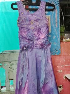 Lavender Colour Princess Gown For Women