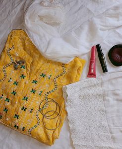 Mustard Straight Fit Kurta