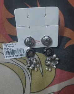 Voylla silver-toned Jhumka Earrings