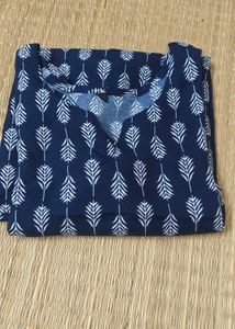 Navy Blue and black Floral Print Kurti combo