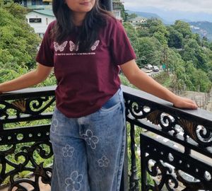 Maroon Butterfly Graphic Tee | Casual &amp; Comfy |