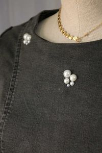 H&amp;M Gray Embellished Denim Mini Dress