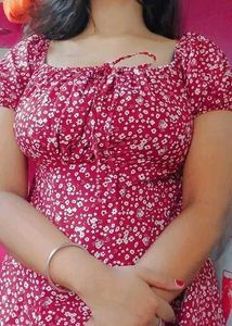 Floral Midi Dress with Slit