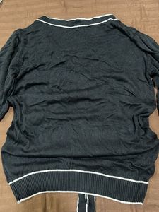 Black Sailor Collar Puff Sleeve Top Korean Inspire