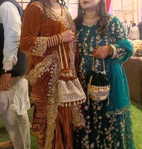 Elegant Brown Velvet Kurta Set