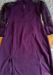 Elegant Purple Midi Dress