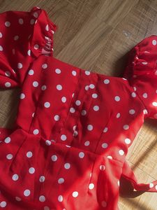 Red Dotted Dress