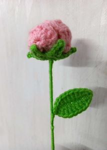 🩷🥀 Cute Handmade Crochet Pink Rose Flower🌹✨