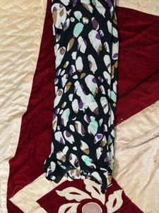 Printed Black Kurti With Bott Neck Design